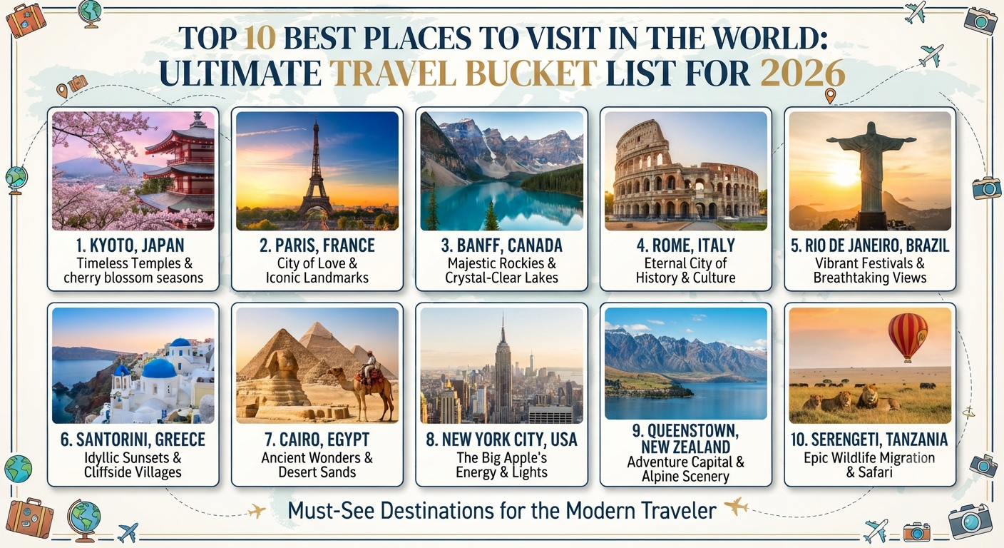 Top 10 Best Places to Visit in the World: Ultimate Travel Bucket List for 2026