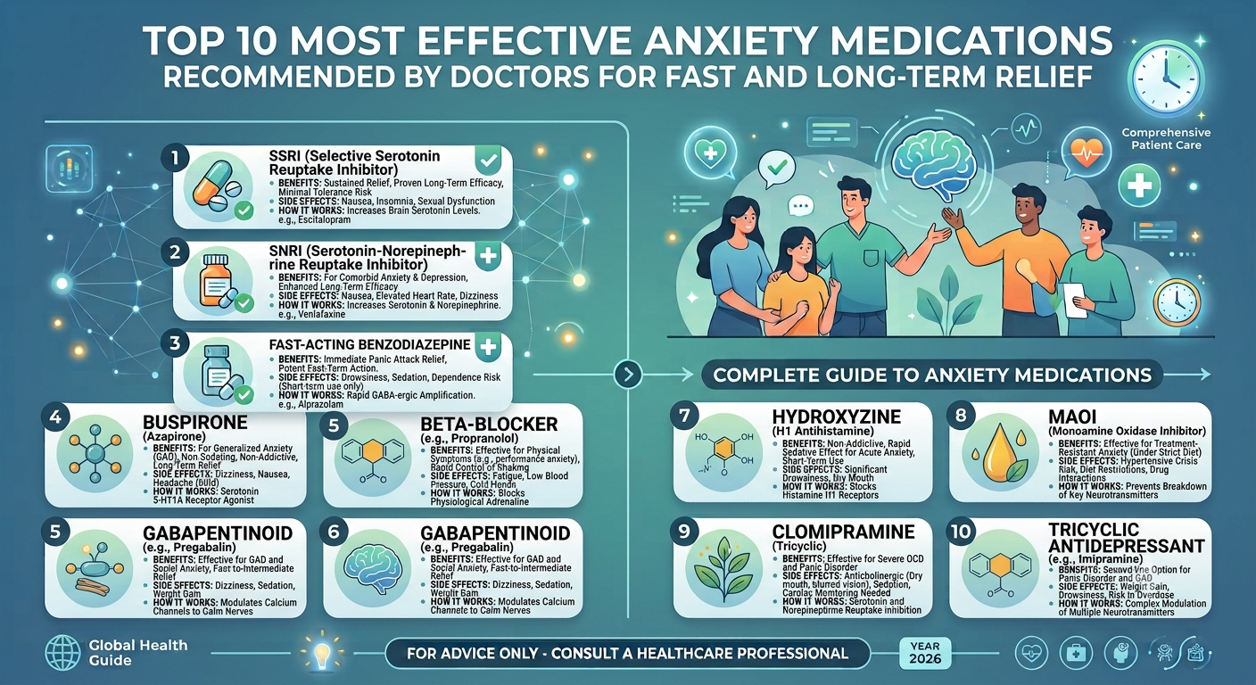 Top 10 Most Effective Anxiety Medications Recommended by Doctors for Fast and Long-Term Relief