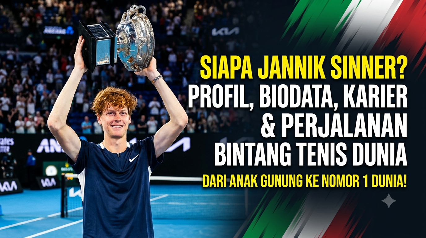 Siapa Jannik Sinner? Profil, Biodata, Karier, dan Perjalanan Sang Bintang Tenis Dunia