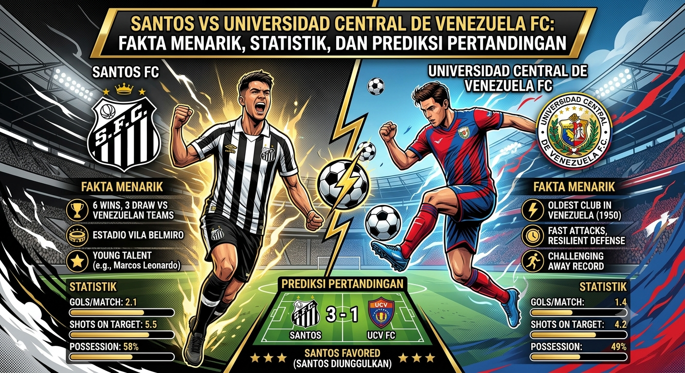 Santos vs Universidad Central de Venezuela FC: Fakta Menarik, Statistik, dan Prediksi Pertandingan