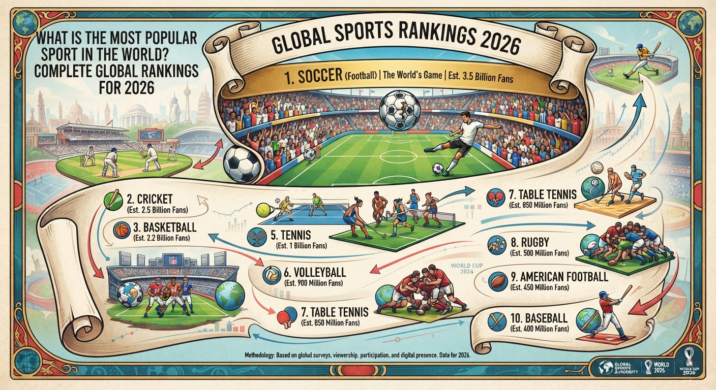 What Is the Most Popular Sport in the World? Complete Global Rankings for 2026
