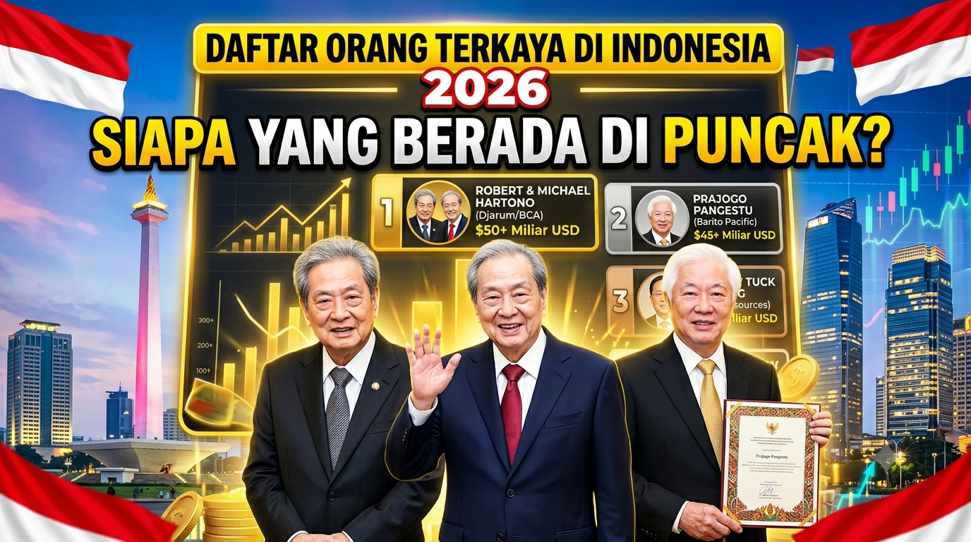 Daftar Orang Terkaya di Indonesia 2026, Siapa yang Berada di Puncak?