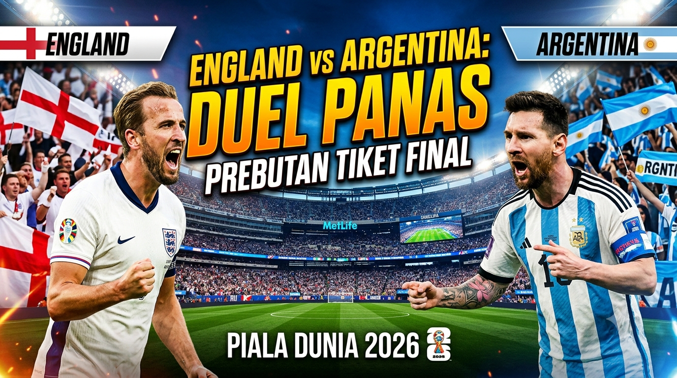 England vs Argentina: Duel Panas Perebutan Tiket Final Piala Dunia 2026