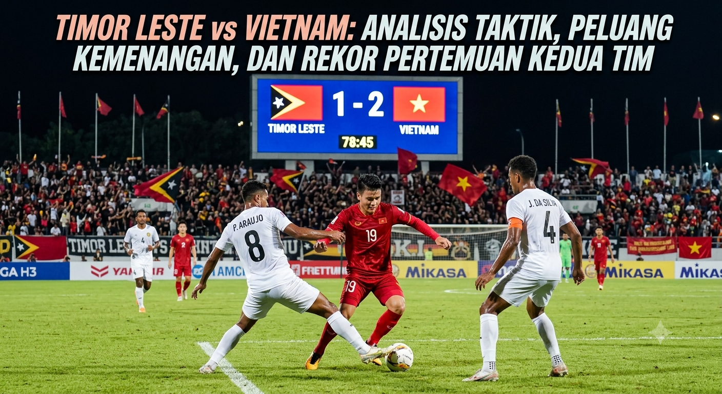 Timor Leste vs Vietnam: Analisis Taktik, Peluang Kemenangan, dan Rekor Pertemuan Kedua Tim