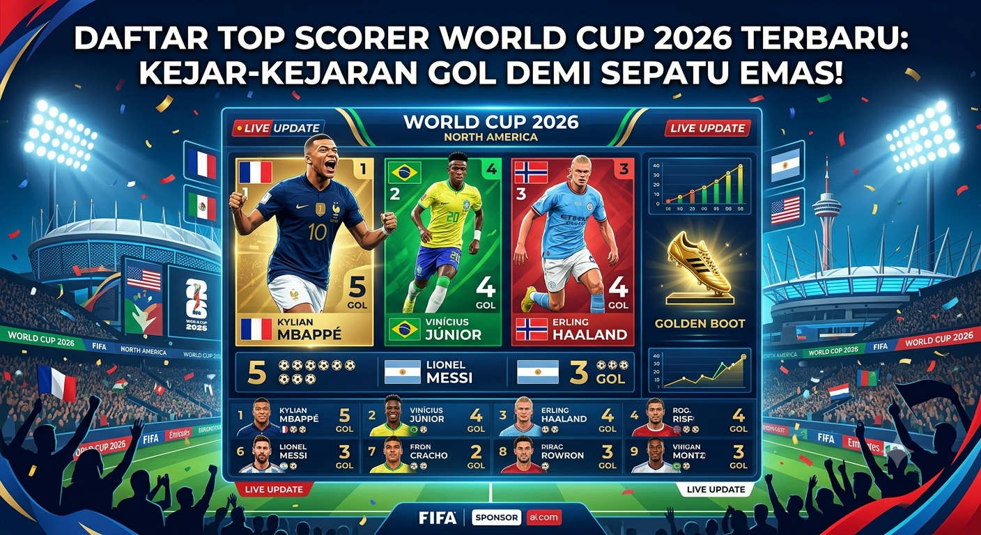 Daftar Top Scorer World Cup 2026 Terbaru: Kejar-kejaran Gol Demi Sepatu Emas!