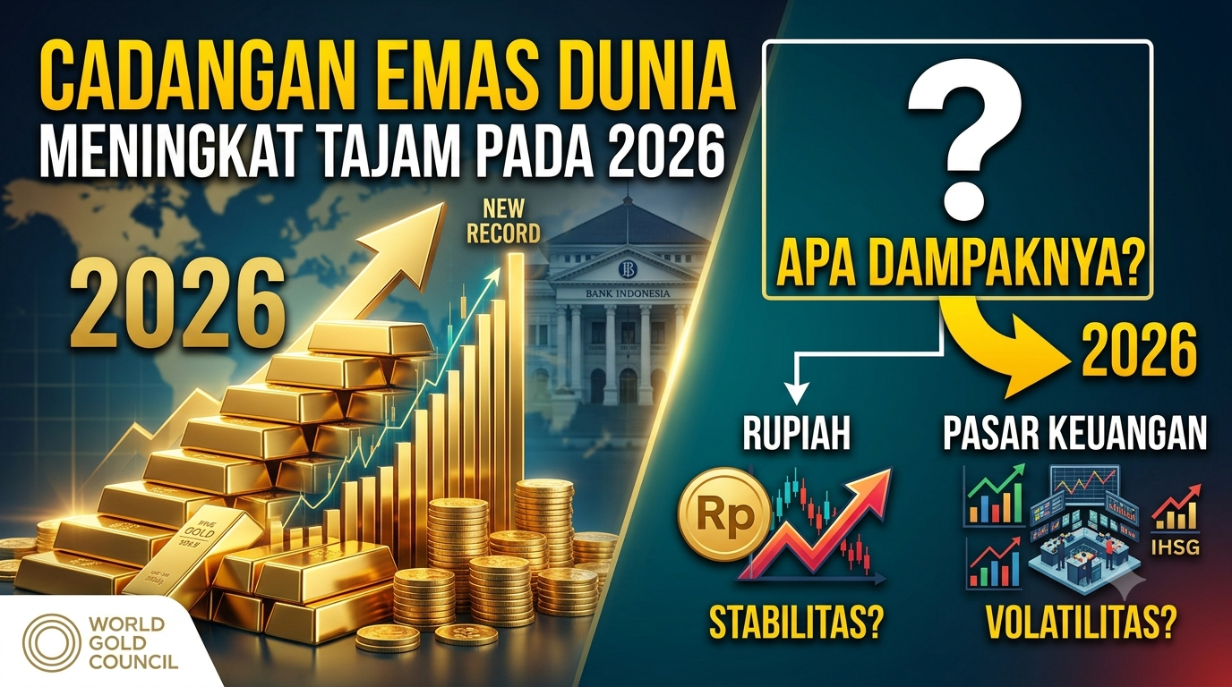 Cadangan Emas Dunia Meningkat Tajam pada 2026: Apa Dampaknya bagi Rupiah dan Pasar Keuangan?