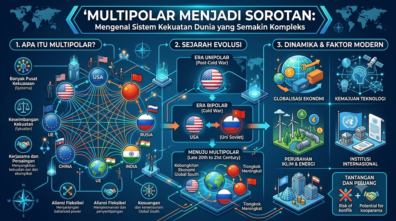 Multipolar Menjadi Sorotan: Mengenal Sistem Kekuatan Dunia yang Semakin Kompleks