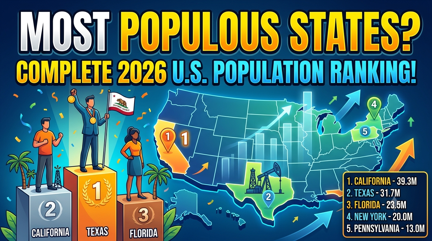 Which Are the Most Populous States? Complete U.S. Population Ranking by State in 2026 StatRanker+ 1