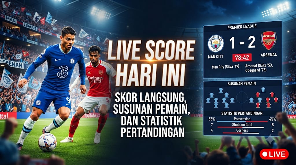 Live Score Hari Ini: Skor Langsung, Susunan Pemain, dan Statistik Pertandingan
