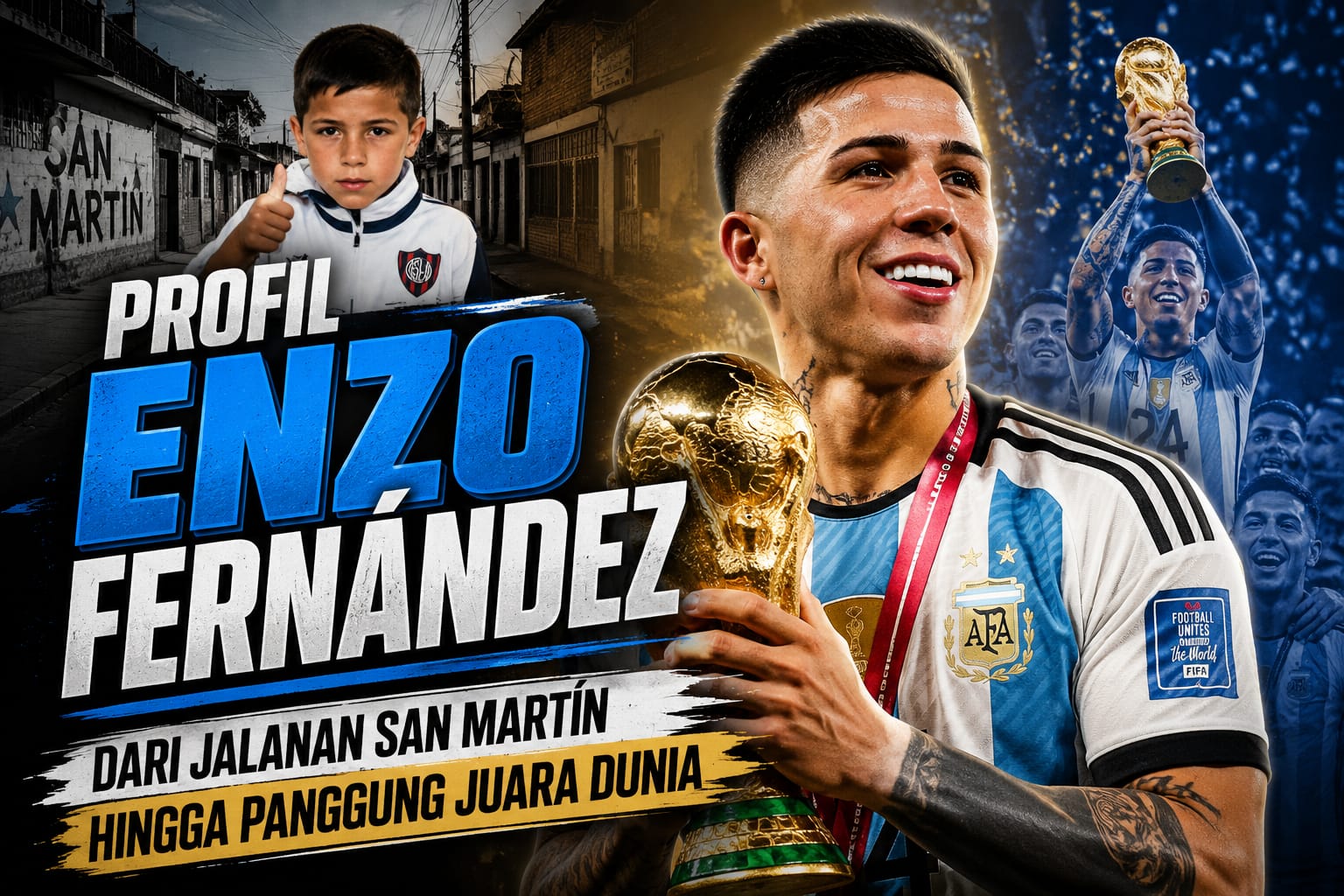 Profil Enzo Fernández: Dari Jalanan San Martín hingga Panggung Juara Dunia