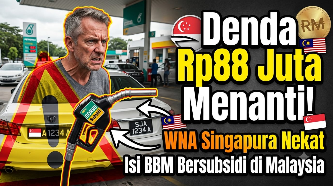 Denda Rp88 Juta Menanti! WNA Singapura Nekat Isi BBM Bersubsidi di Malaysia