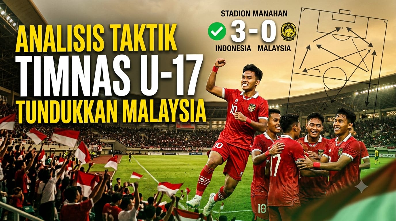 Analisis Taktik Timnas U-17 Saat Tundukkan Malaysia 3-0 di Stadion Manahan