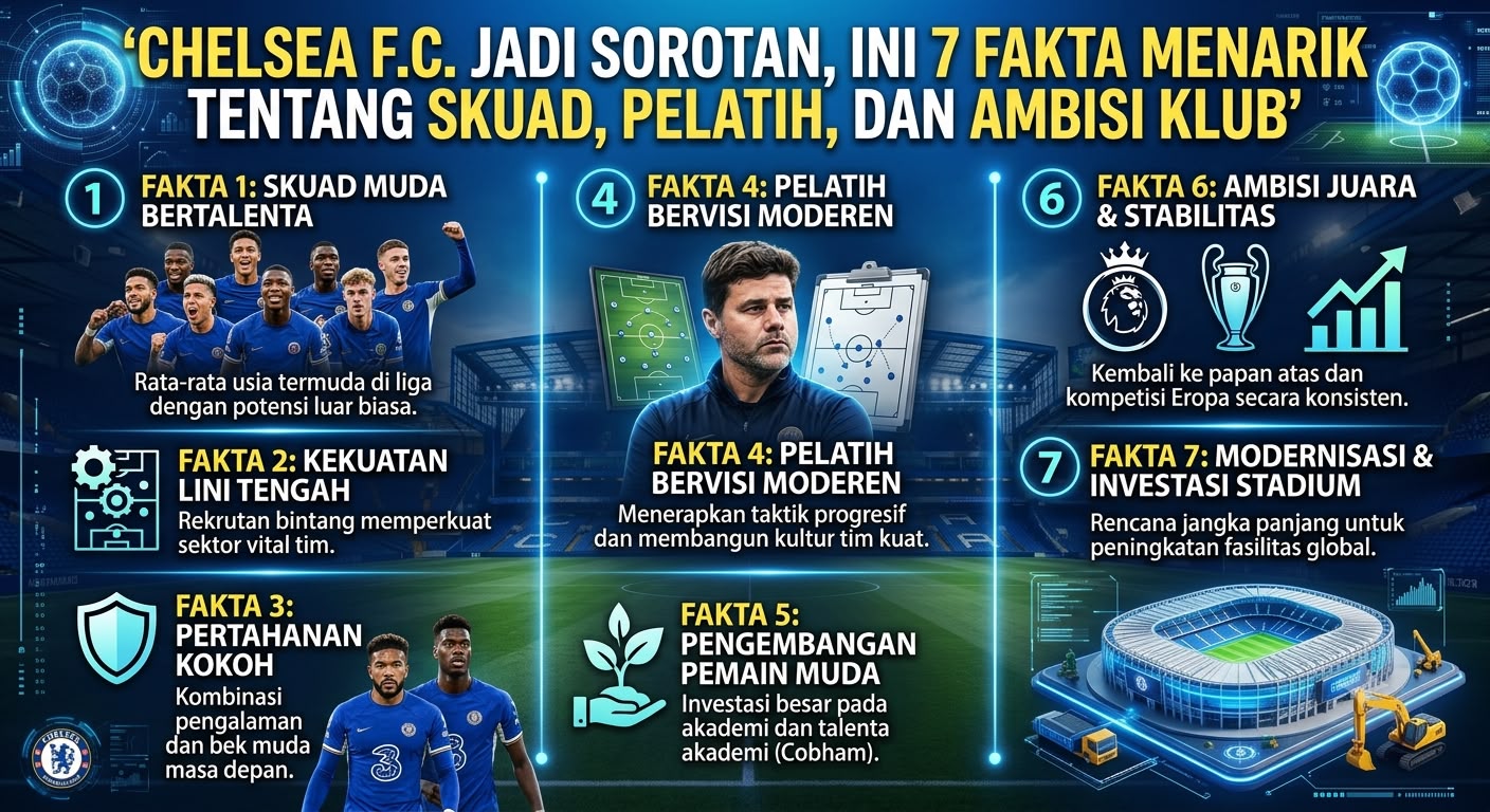 Chelsea F.C. Jadi Sorotan, Ini 7 Fakta Menarik tentang Skuad, Pelatih, dan Ambisi Klub