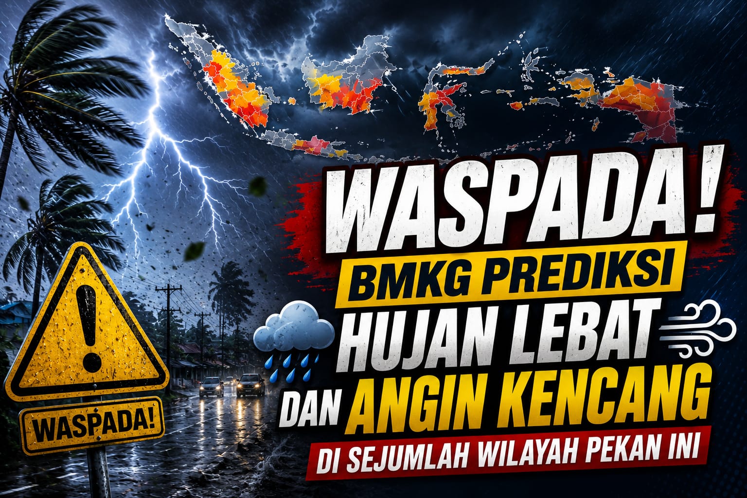 Waspada! BMKG Prediksi Hujan Lebat dan Angin Kencang di Sejumlah Wilayah Pekan Ini
