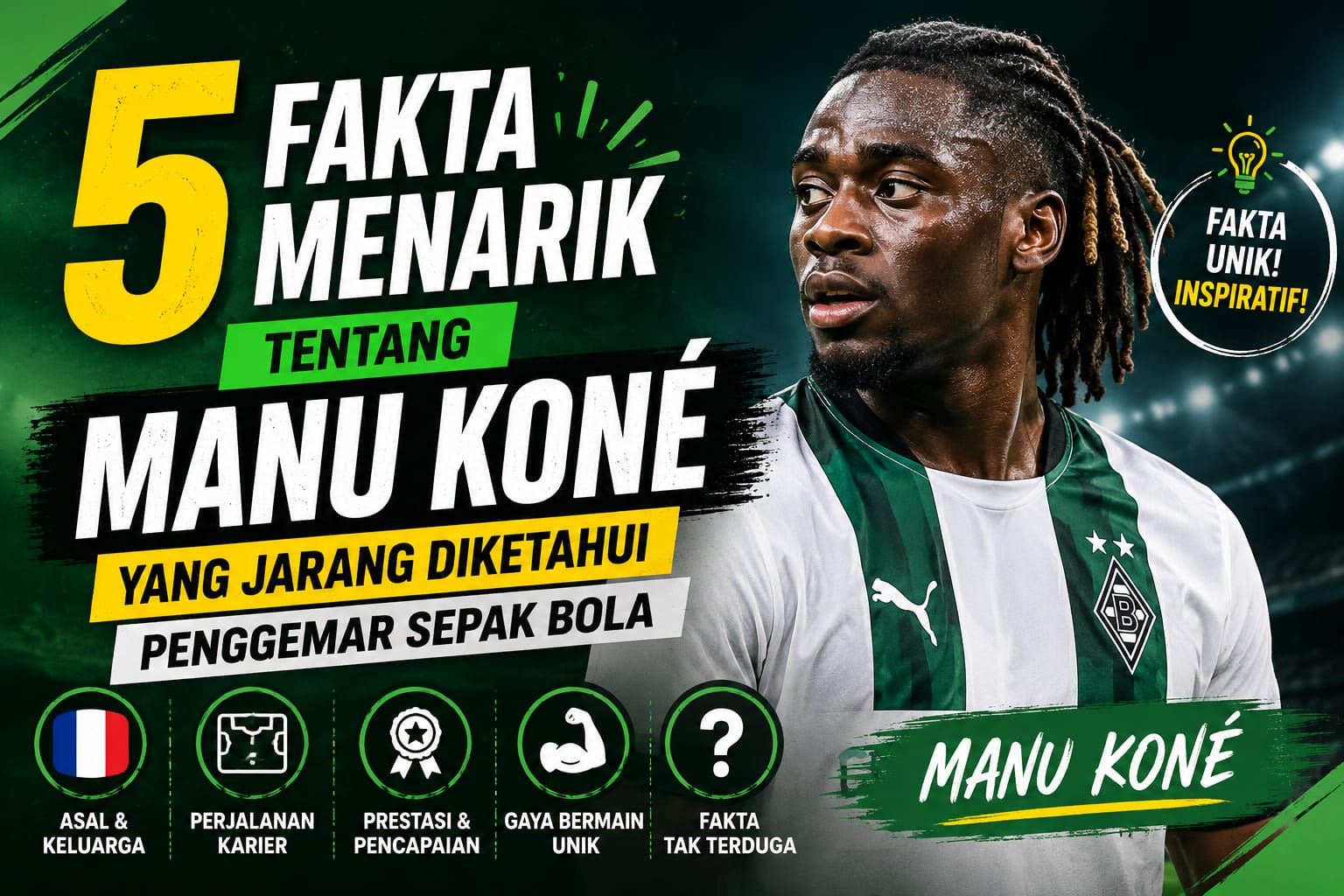 5 Fakta Menarik tentang Manu Koné yang Jarang Diketahui Penggemar Sepak Bola