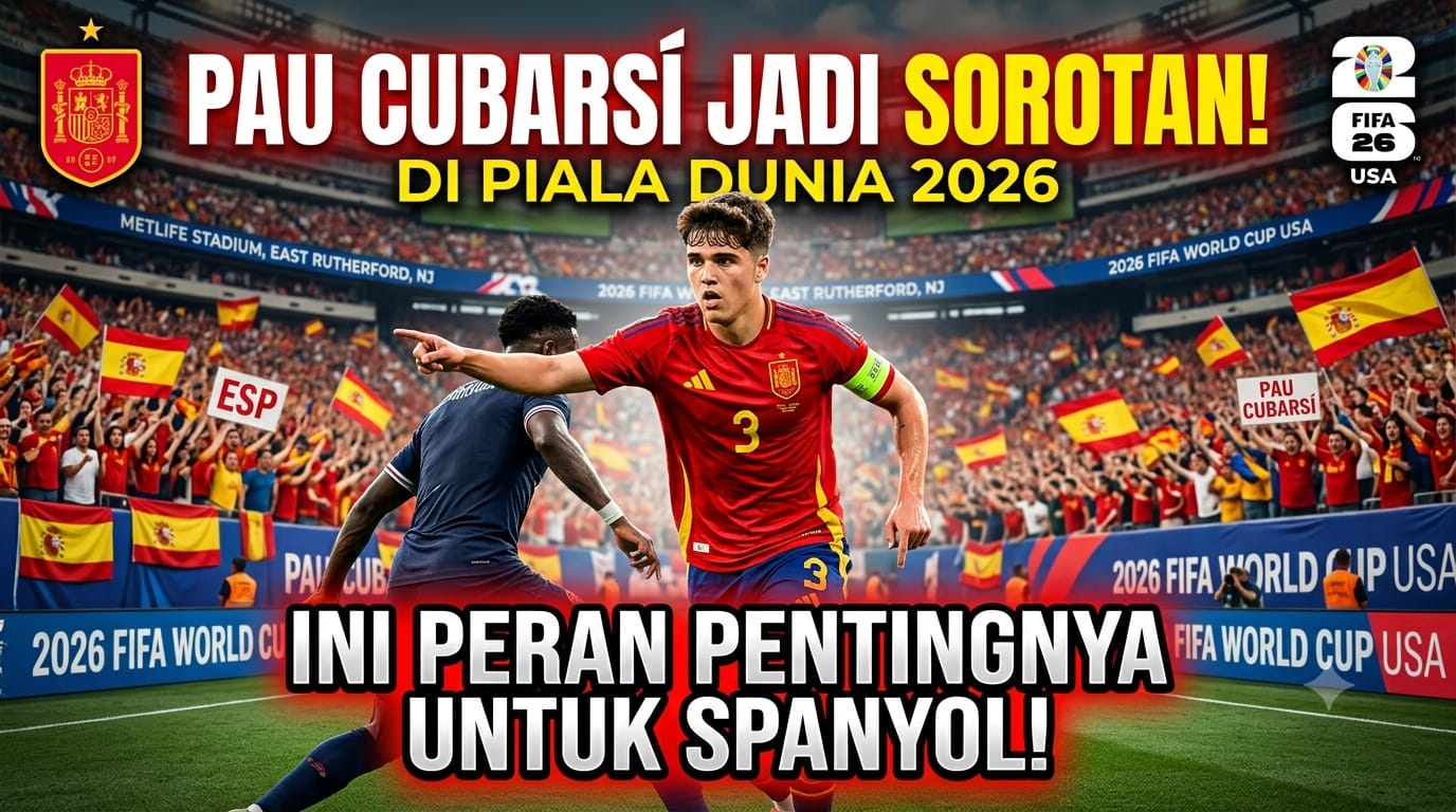 Pau Cubarsí Jadi Sorotan di Piala Dunia 2026, Ini Peran Pentingnya untuk Spanyol
