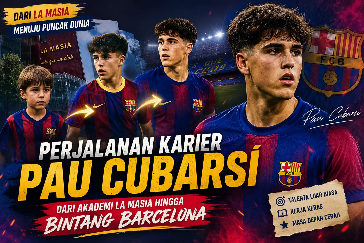 Perjalanan Karier Pau Cubarsí: Dari Akademi La Masia hingga Bintang Barcelona