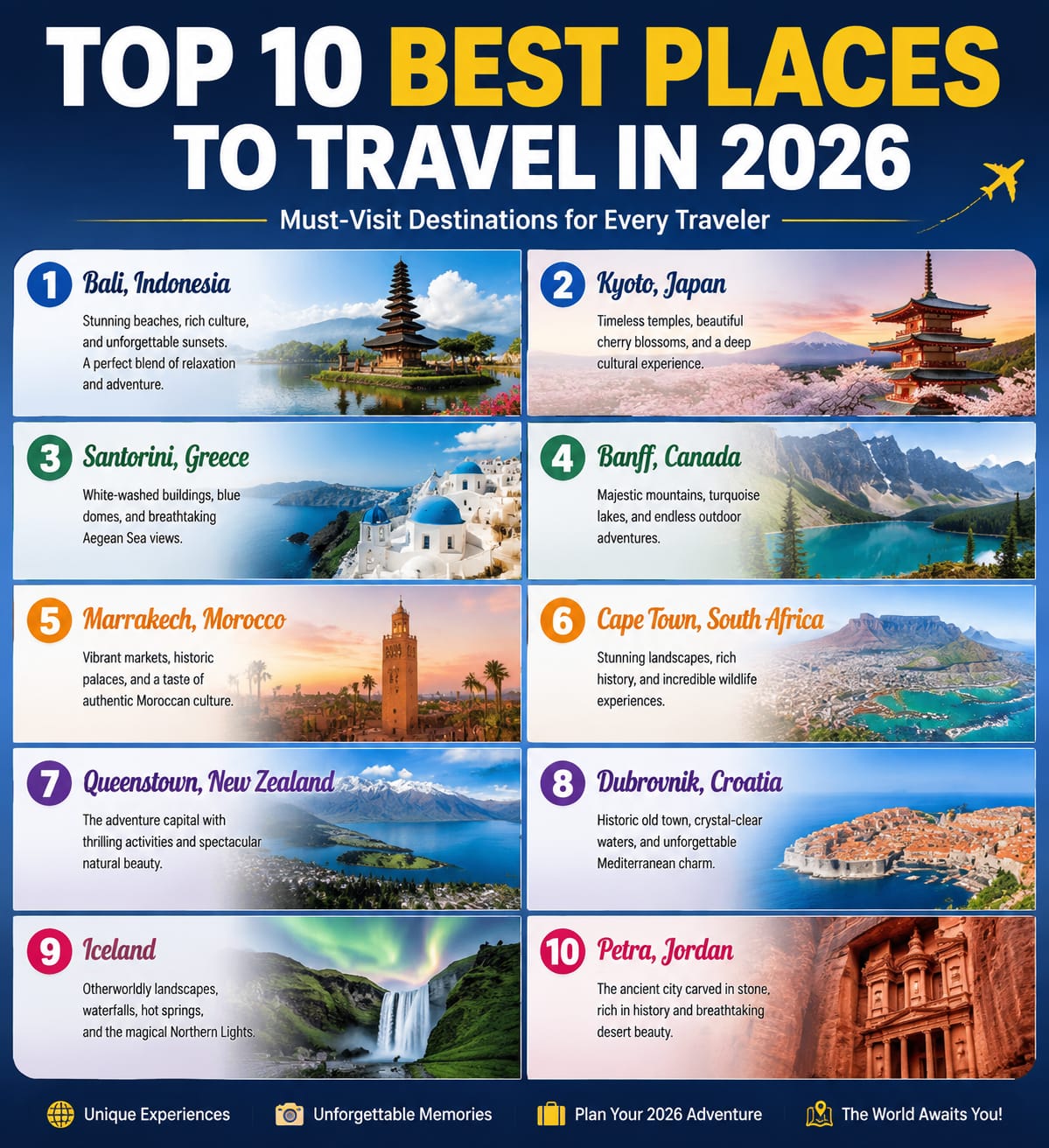 Top 10 Best Places to Travel in 2026: Must-Visit Destinations for Every Traveler