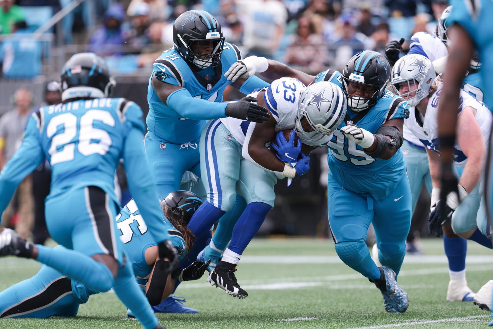 Devastating Blow for the Panthers: Star Pass Rusher Nic Scourton Out for the Season With ACL Tear