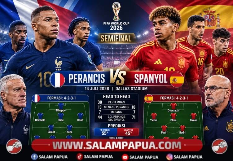 Duel Raksasa di Semifinal Piala Dunia: Prancis vs Spanyol Menjadi Puncak Bola Malam Ini
