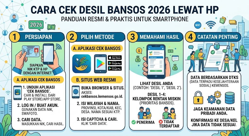 Siap-siap! Cara Cek Desil Bansos 2026 Makin Ketat, Ini Panduannya Lewat HP