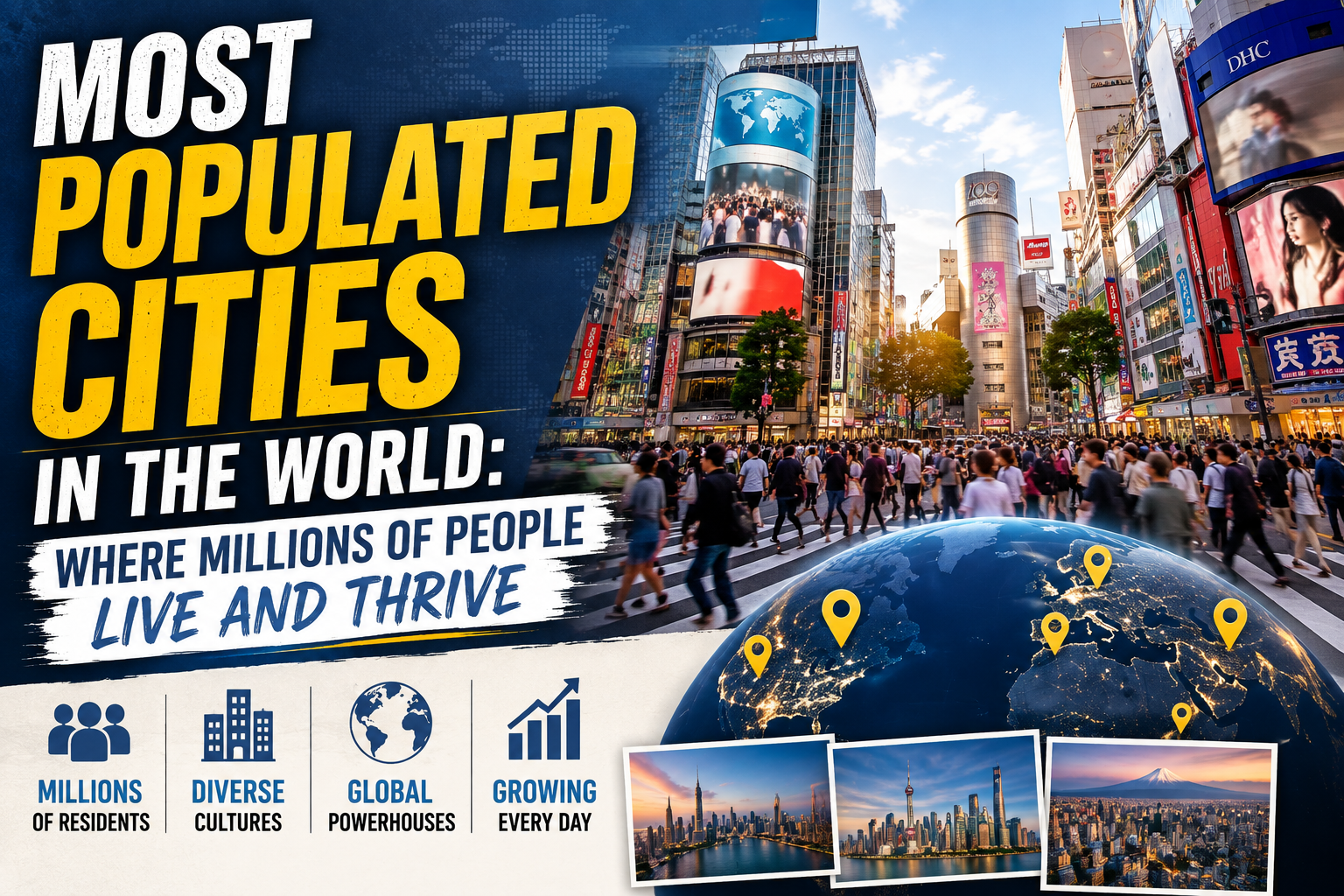 Most Populated Cities in the World: Where Millions of People Live and Thrive