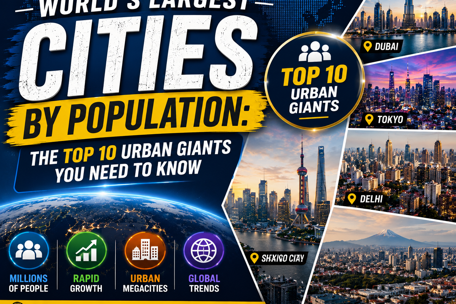 World's Largest Cities by Population: The Top 10 Urban Giants You Need to Know
