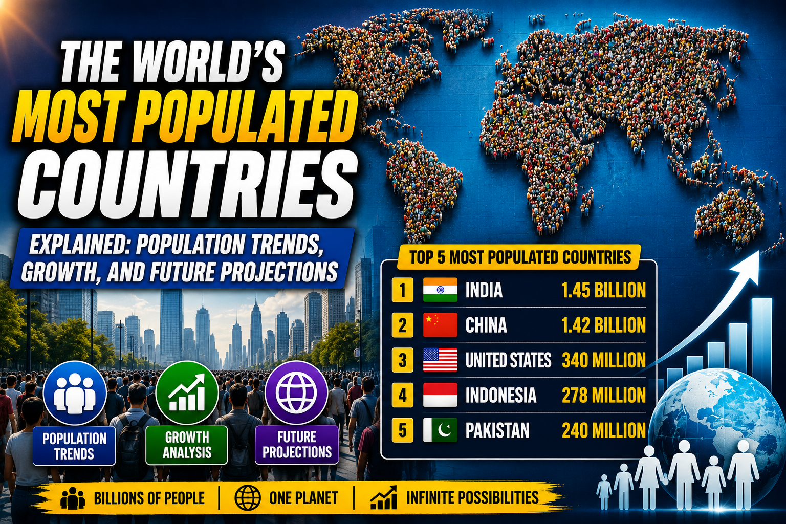The World's Most Populated Countries Explained: Population Trends, Growth, and Future Projections