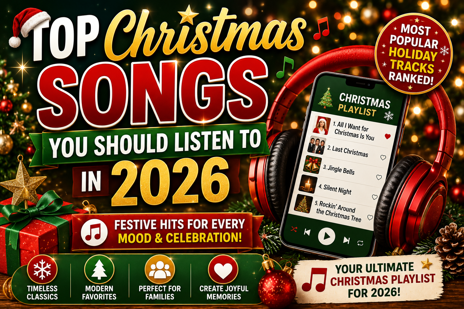 Top Christmas Songs You Should Listen to in 2026: Most Popular Holiday Tracks Ranked