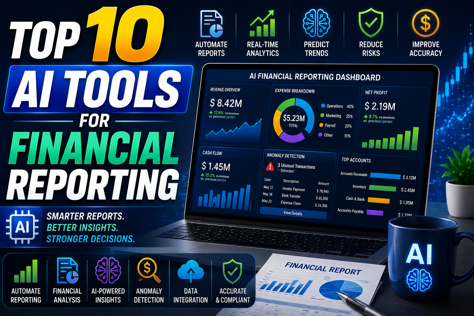 Top 10 AI Tools for Financial Reporting