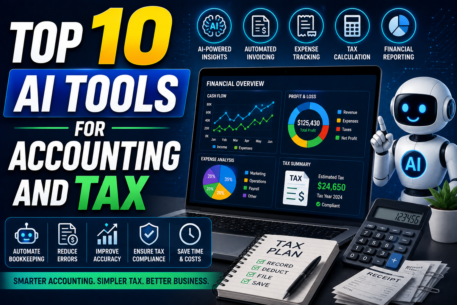 Top 10 AI Tools for Accounting and Tax