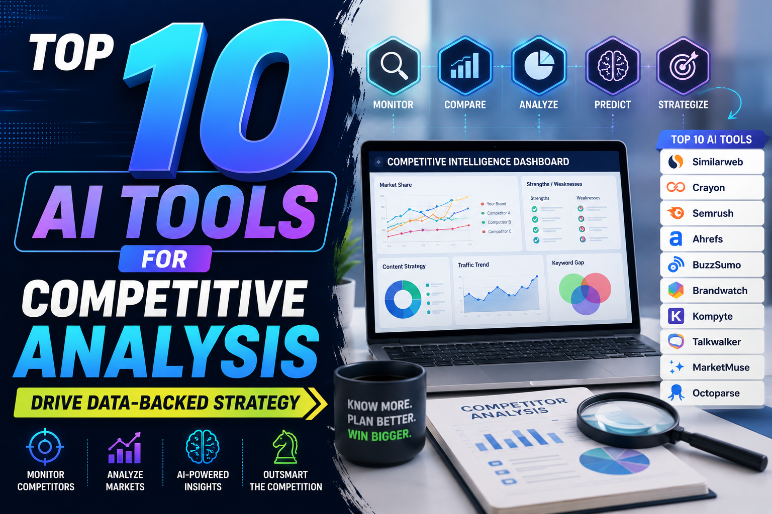 Top 10 AI Tools for Competitive Analysis: Drive Data-Backed Strategy