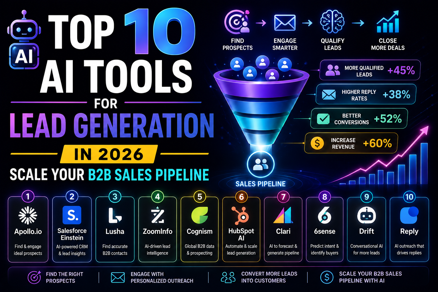 Top 10 AI Tools for Lead Generation in 2026: Scale Your B2B Sales Pipeline