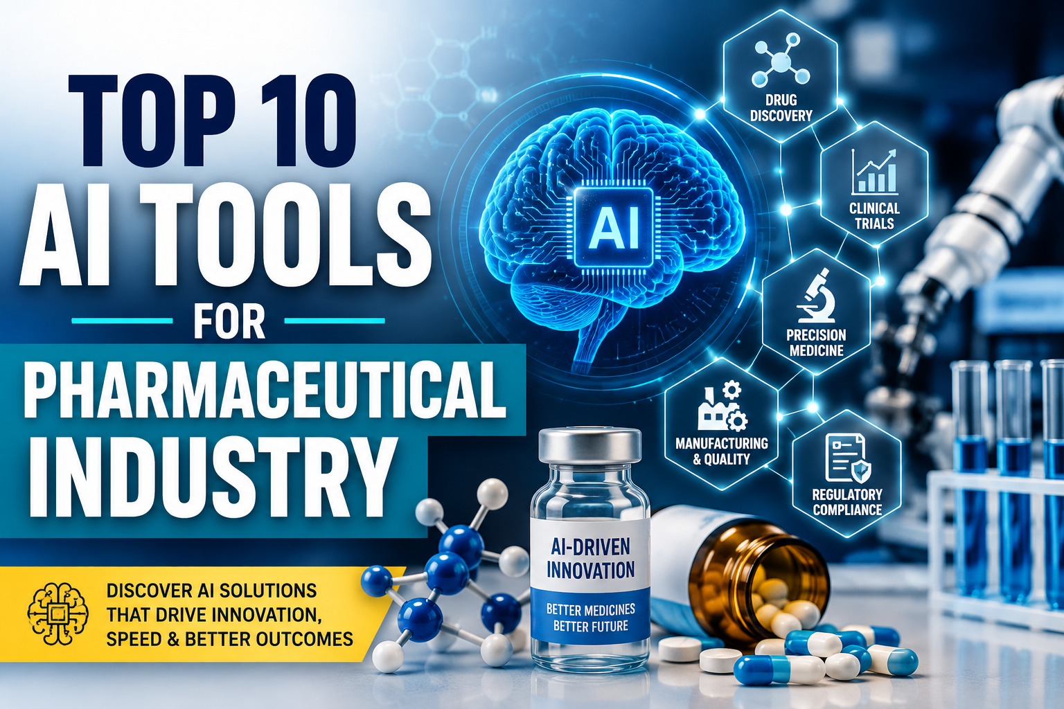 Top 10 AI Tools for the Pharmaceutical Industry