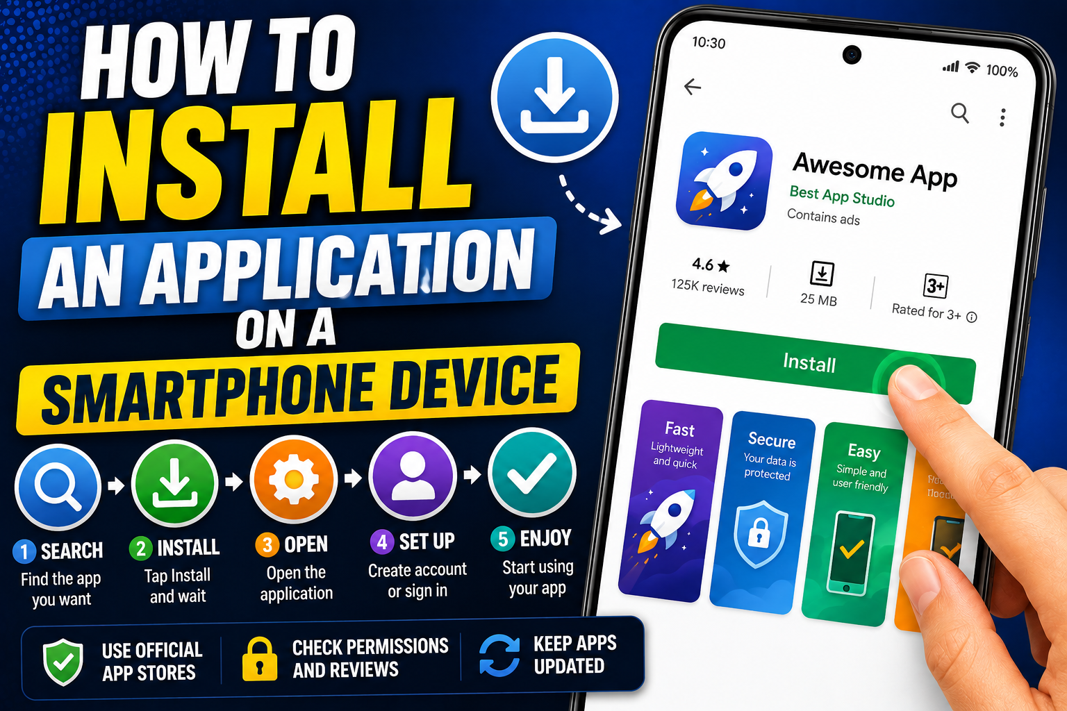 How to Install an Application on a Smartphone Device