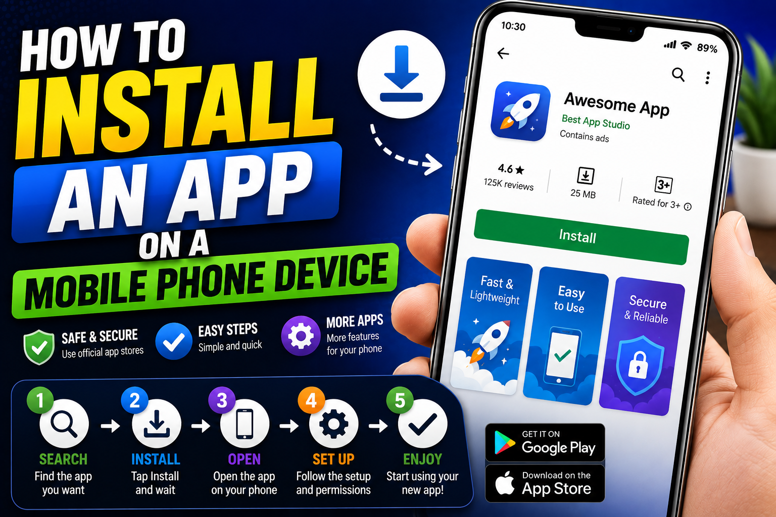 How to Install an App on a Mobile Phone Device