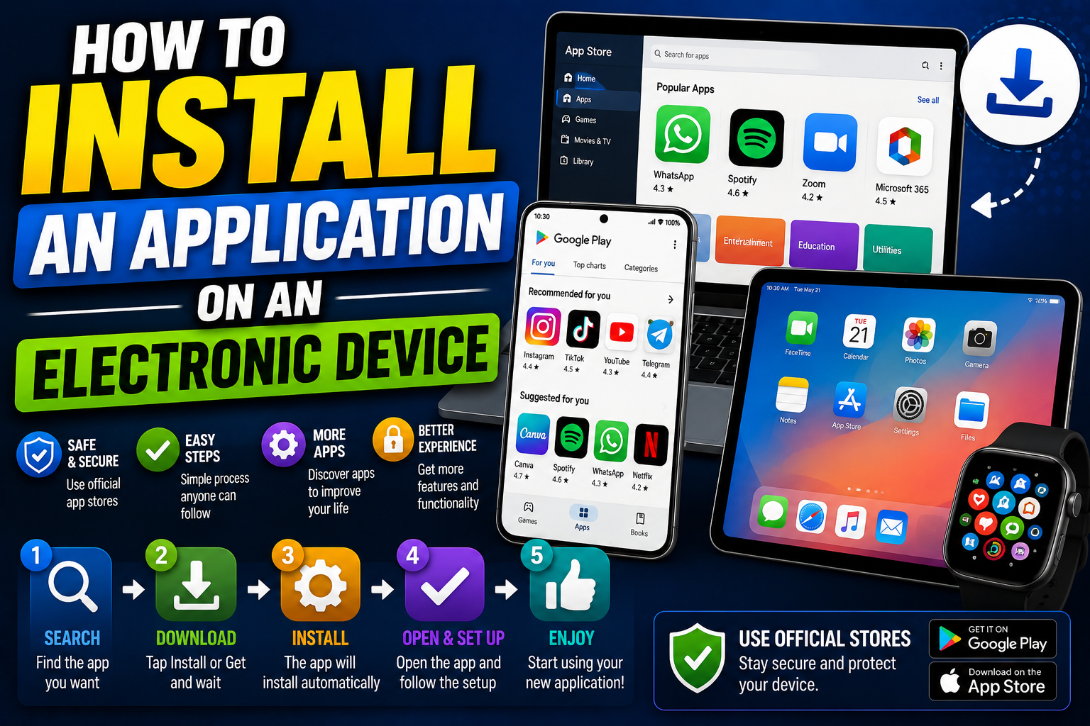 How to Install an Application on an Electronic Device