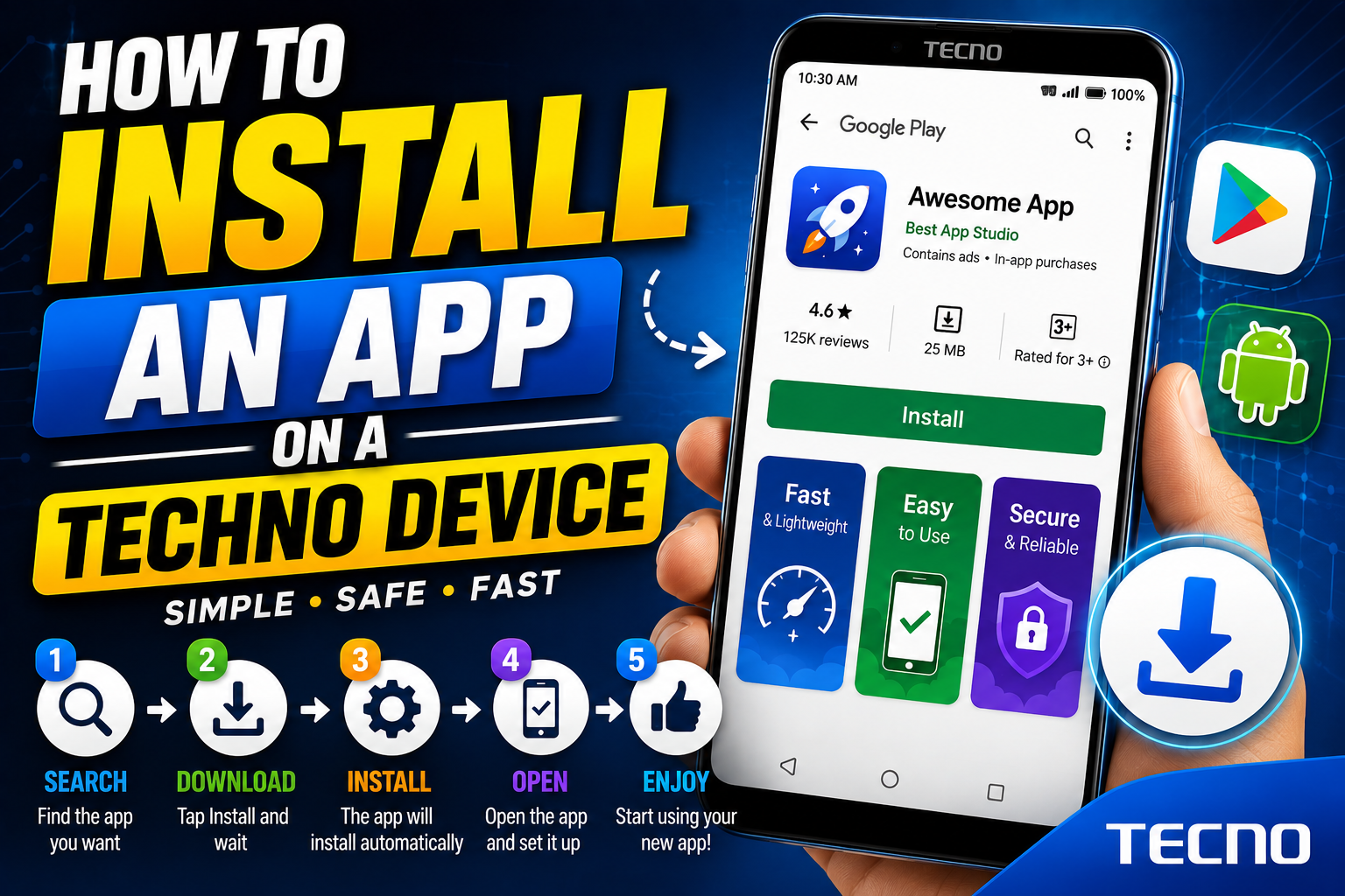 How to Install an App on a Techno Device