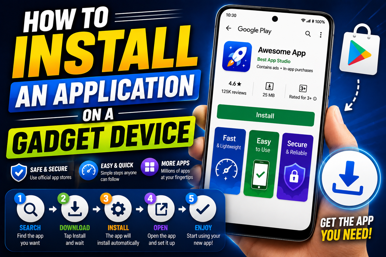 How to Install an Application on a Gadget Device
