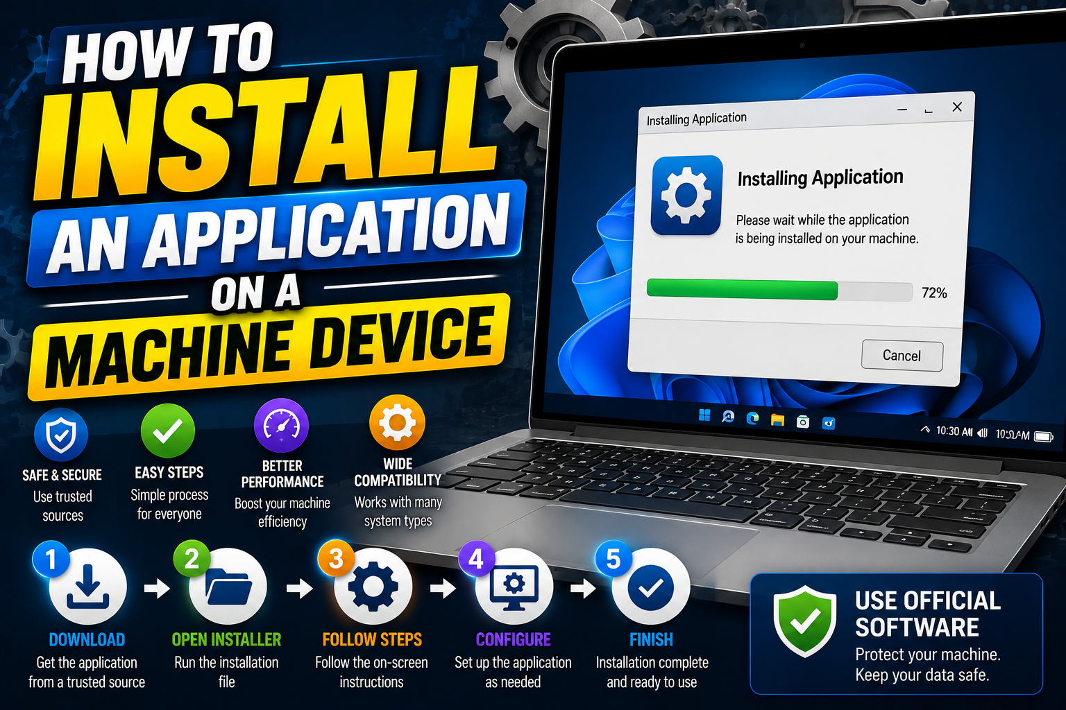How to Install an Application on a Machine Device