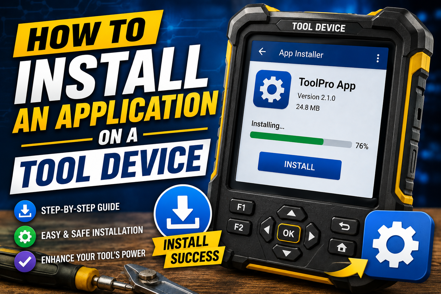 How to Install an Application on a Tool Device