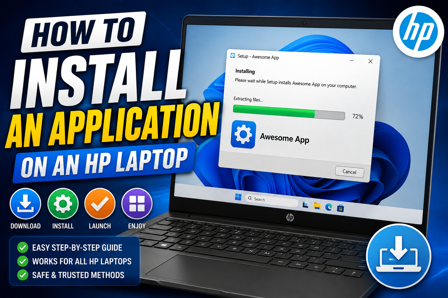 How to Install an Application on an HP Laptop