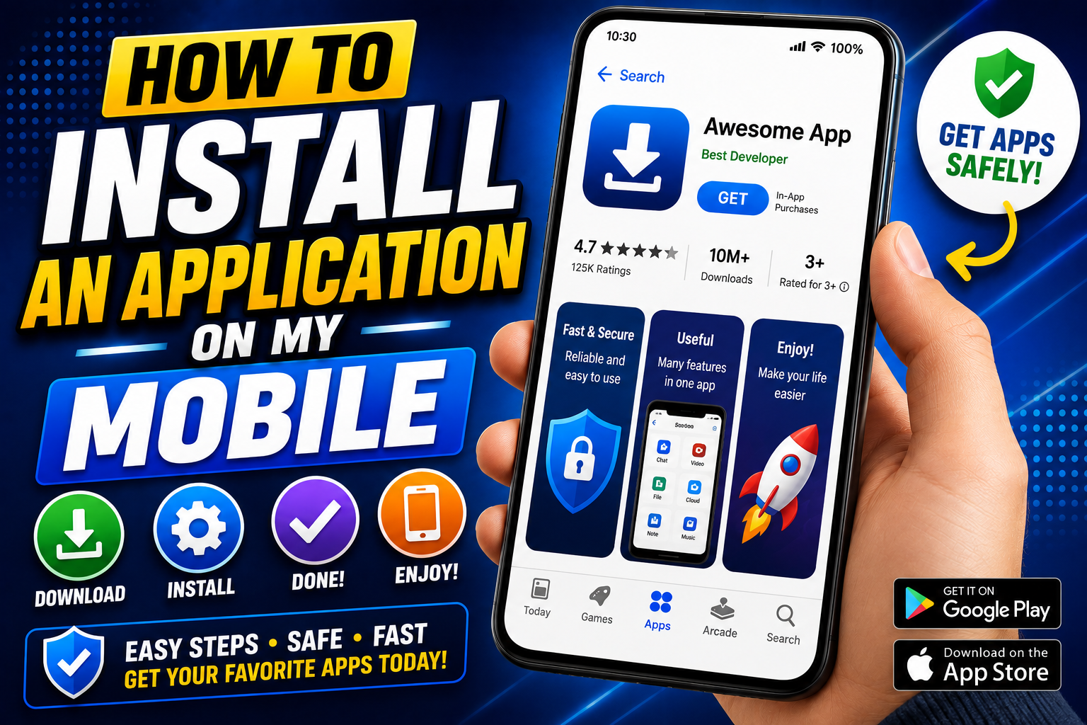 how to install an application on my mobile