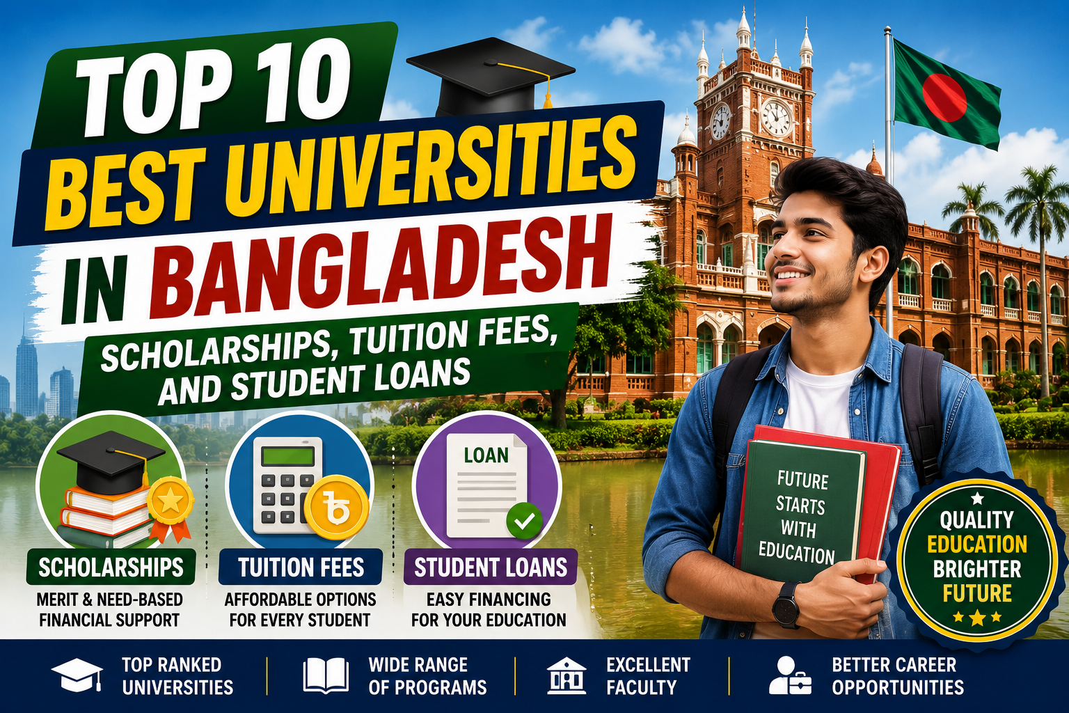 Top 10 Best Universities in Bangladesh: Scholarships, Tuition Fees, and Student Loans