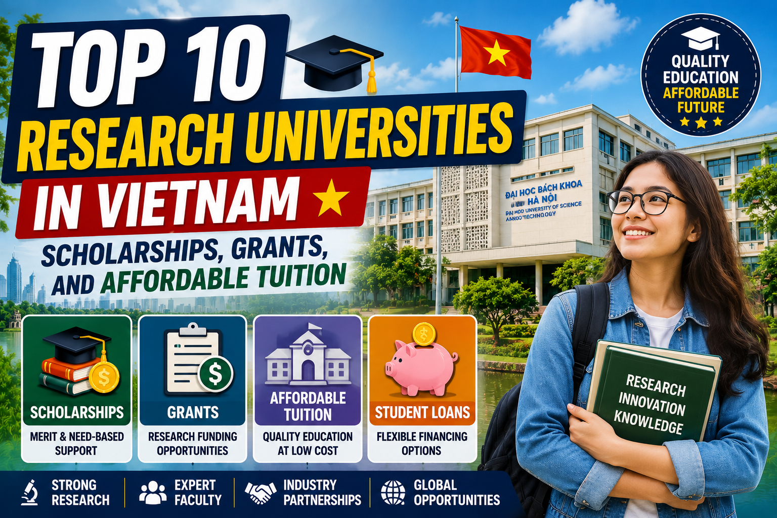 Top 10 Research Universities in Vietnam: Scholarships, Grants, and Affordable Tuition