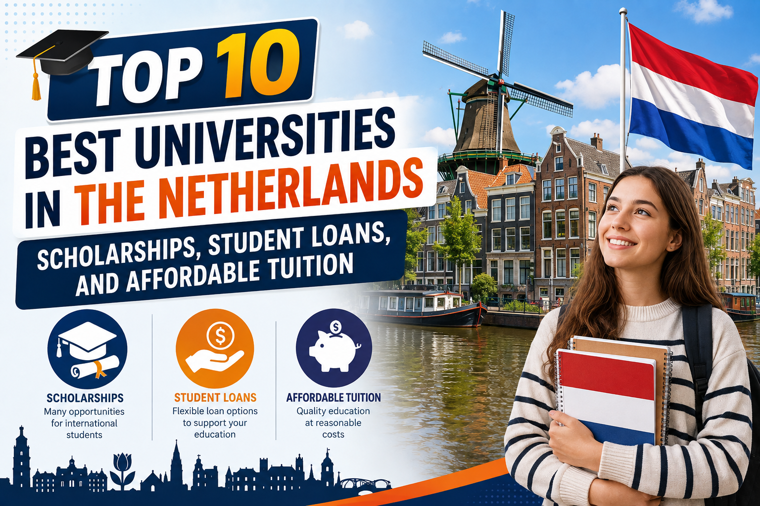 Top 10 Best Universities in the Netherlands: Scholarships, Student Loans, and Affordable Tuition