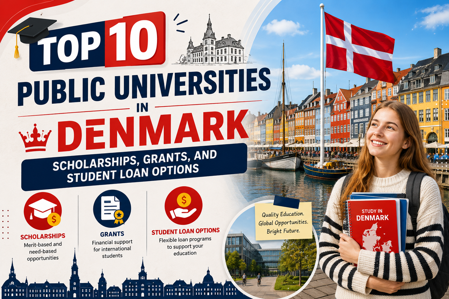 Top 10 Public Universities in Denmark: Scholarships, Grants, and Student Loan Options