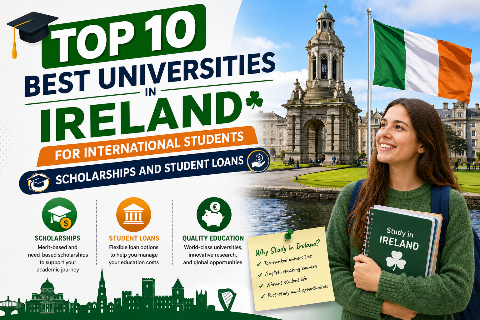Top 10 Best Universities in Ireland for International Students: Scholarships and Student Loans
