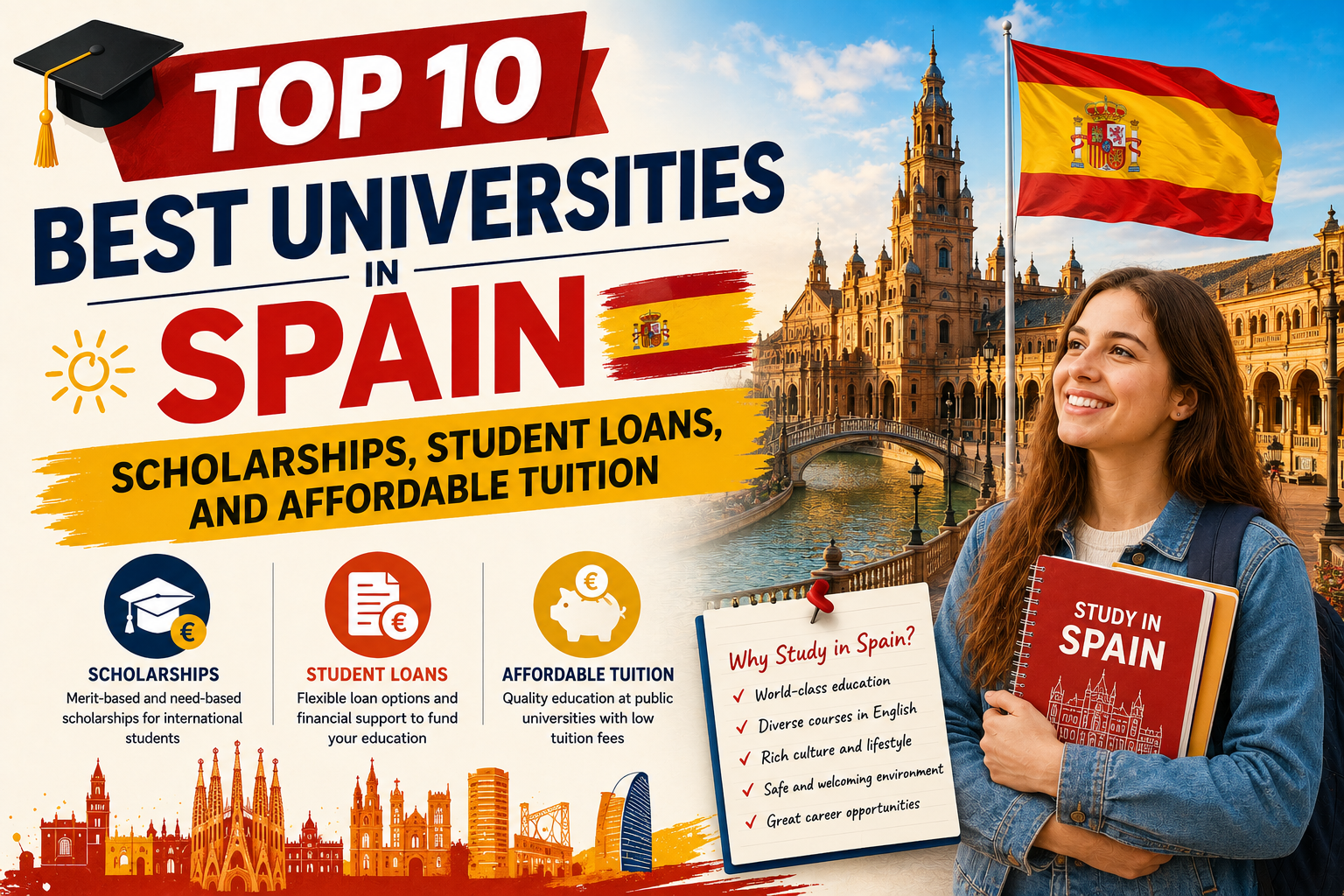 Top 10 Best Universities in Spain: Scholarships, Student Loans, and Affordable Tuition