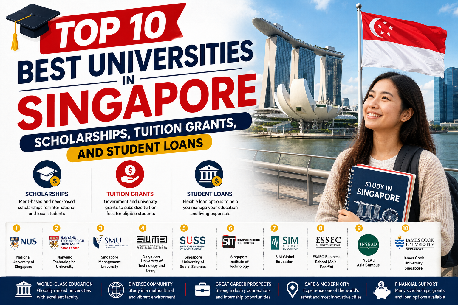Top 10 Best Universities in Singapore: Scholarships, Tuition Grants, and Student Loans